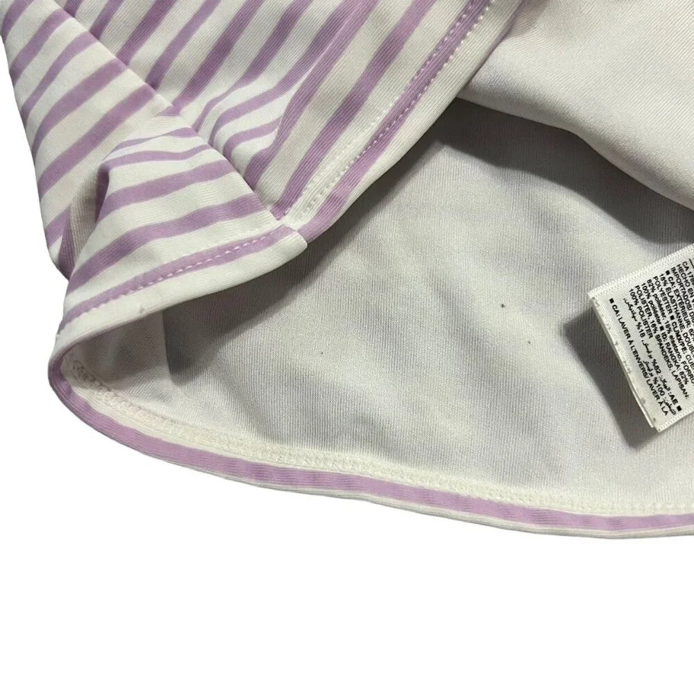 Old Navy 12-18m Lavender Striped Starfish Swim Rashguard Shirt